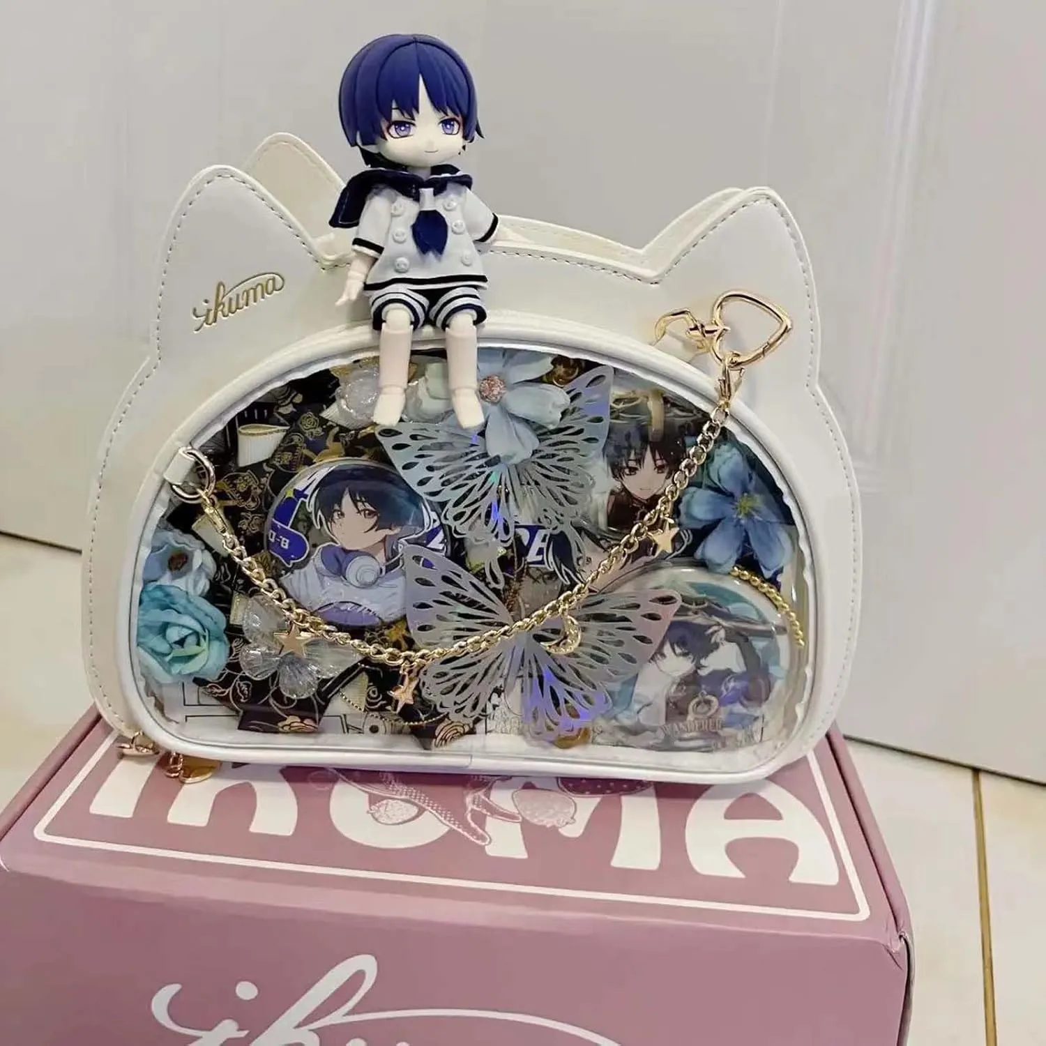 Kawai cat ita bag Pin Display Ita Bag fashion Handbag Shoulder Bag for Women