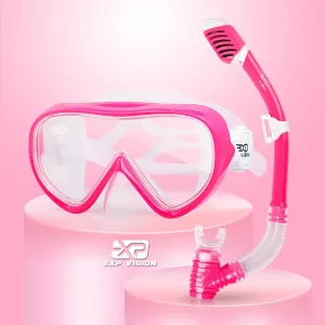 Kids Snorkel Set, Child Diving Mask Anti-Fog Swim Goggles and Dry Snorkel Children Snorkeling Gear for Youth Boys Girls Age 4-14