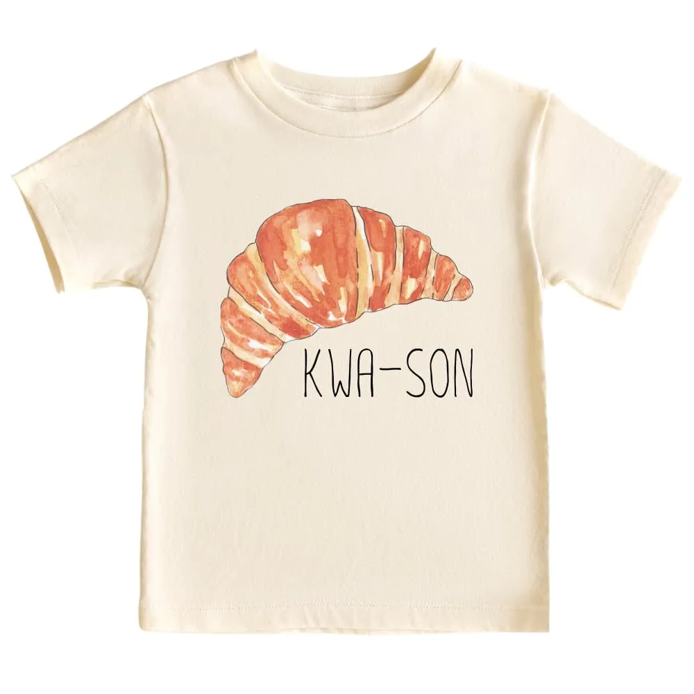 Kids Tshirt Baby Onesie® Kwa-son cute Croissant Baby Bodysuit Newborn Outfit Baby Shower Gift (Short Sleeve Natural, 3T)