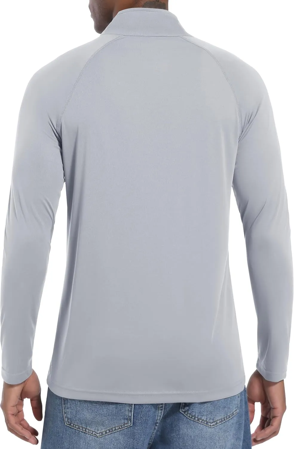 KINSWT Men's Long Sleeve UPF 50  Golf Shirts 1/4 Zip Pullover Lightweight SPF UV Sun Protection Quarter Zip Shirts