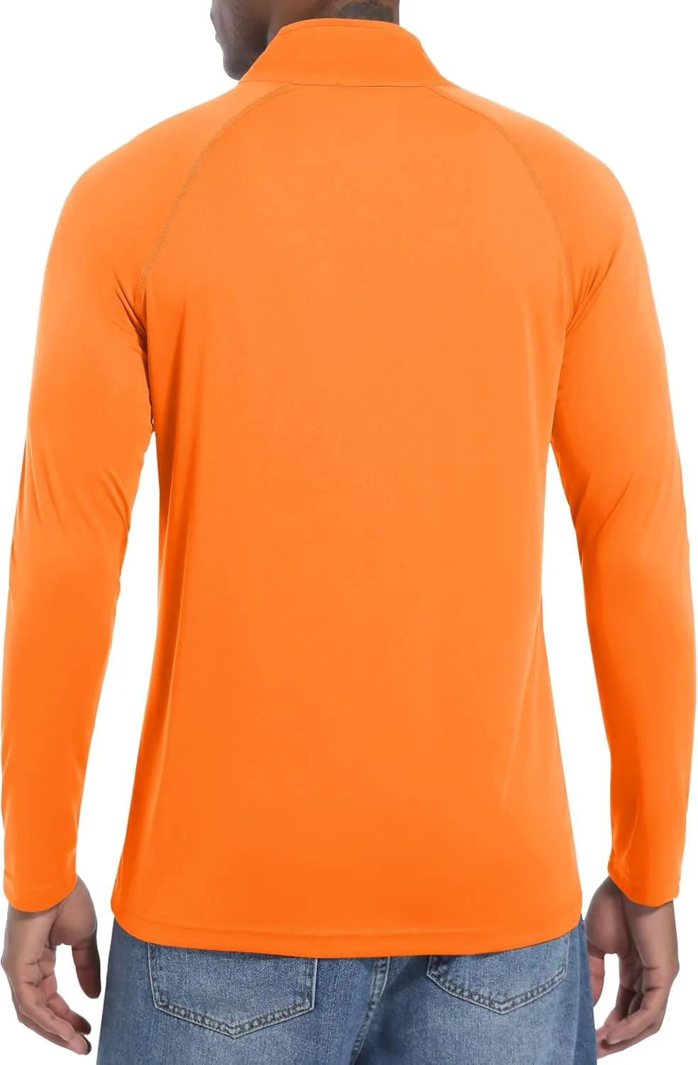 KINSWT Men's Long Sleeve UPF 50  Golf Shirts 1/4 Zip Pullover Lightweight SPF UV Sun Protection Quarter Zip Shirts