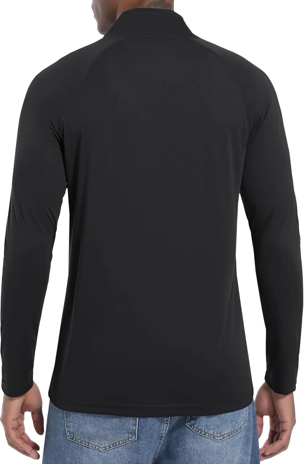 KINSWT Men's Long Sleeve UPF 50  Golf Shirts 1/4 Zip Pullover Lightweight SPF UV Sun Protection Quarter Zip Shirts