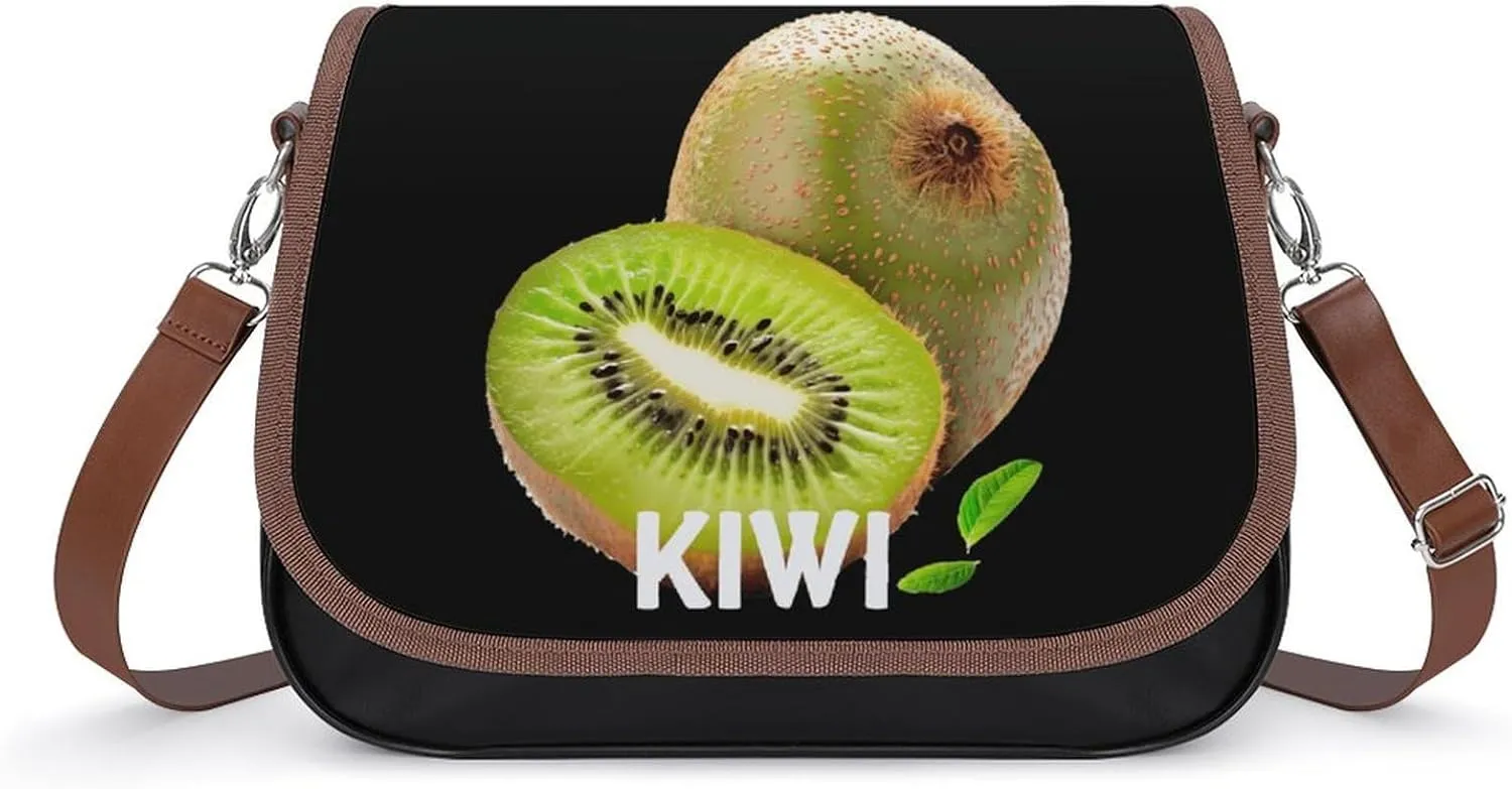 Kiwi Women's Crossbody Bags PU Leather Shoulder Bag Handbag Purse Messenger Bag with Shoulder Strap