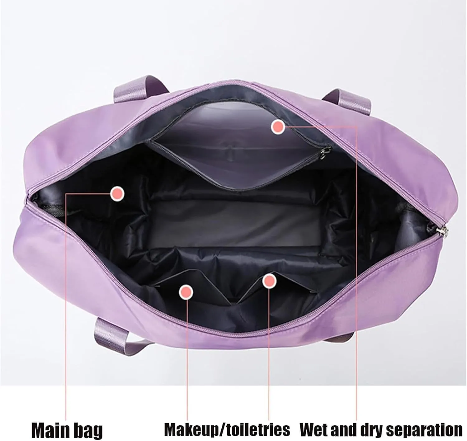 Klarson Travel Bag, Klarson Expandable Bag with Wheels, Collapsible Luggage with Wheels (Pink,One Size)