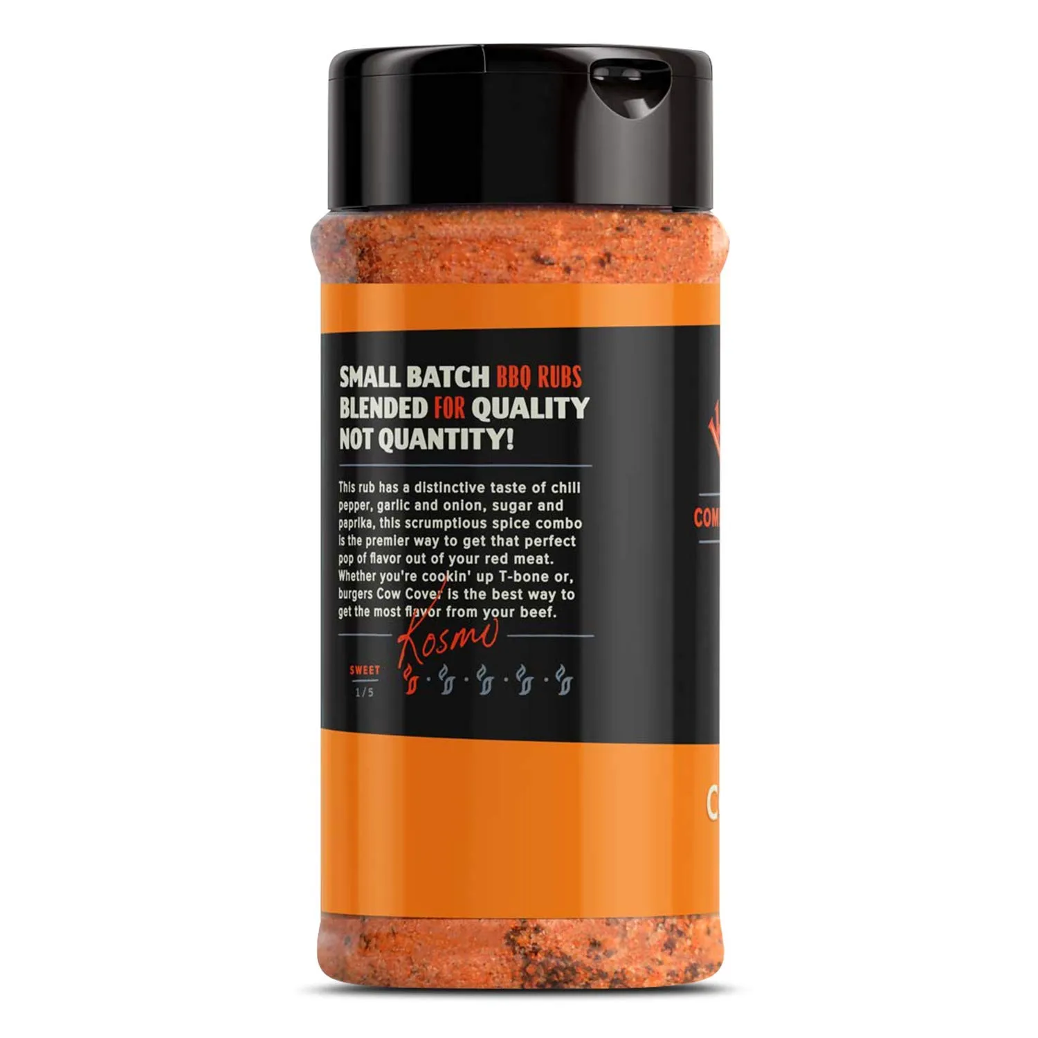 Kosmos Q Cow Cover Steak Seasoning Rub - Savory Blend of Grilling Spices, Highly Rated Prime Steak Rub & Burger Seasoning for Brisket, Burgers, Ribs & More - Balance of Sweet & Smoky Flavor (10.5 oz)