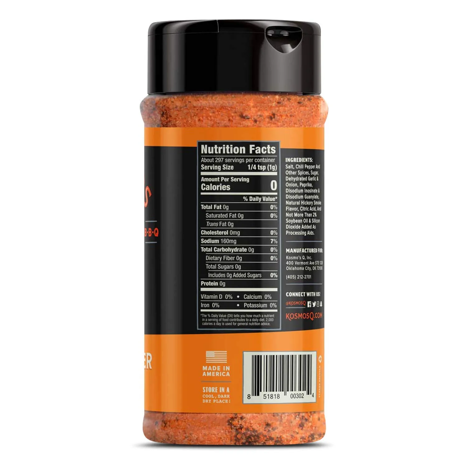 Kosmos Q Cow Cover Steak Seasoning Rub - Savory Blend of Grilling Spices, Highly Rated Prime Steak Rub & Burger Seasoning for Brisket, Burgers, Ribs & More - Balance of Sweet & Smoky Flavor (10.5 oz)
