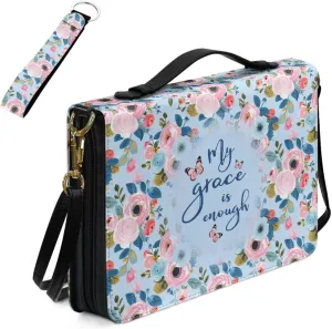 Kuiaobaty Bible Covers for Women Men Church Bag with Keychain Bible Case with Shoulder Strap Size M-2XL