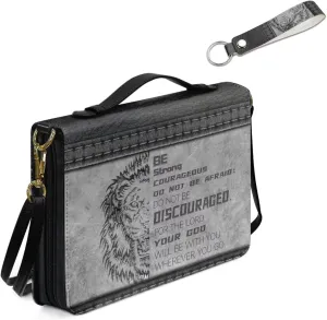 Kuiaobaty Leather Bible Covers for Women Bible Case for Men Scripture Bag with Shoulder Straps and Keychain Size M-2XL