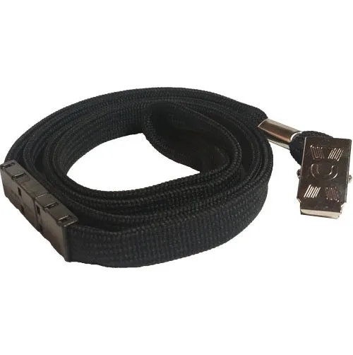 Lanyard Black With Alligator Clip L-12A-Blk (50 Pack)