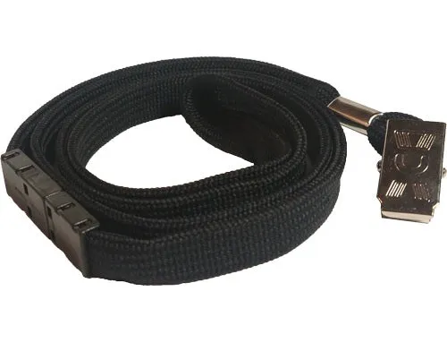 Lanyard Black With Alligator Clip L-12A-Blk (50 Pack)