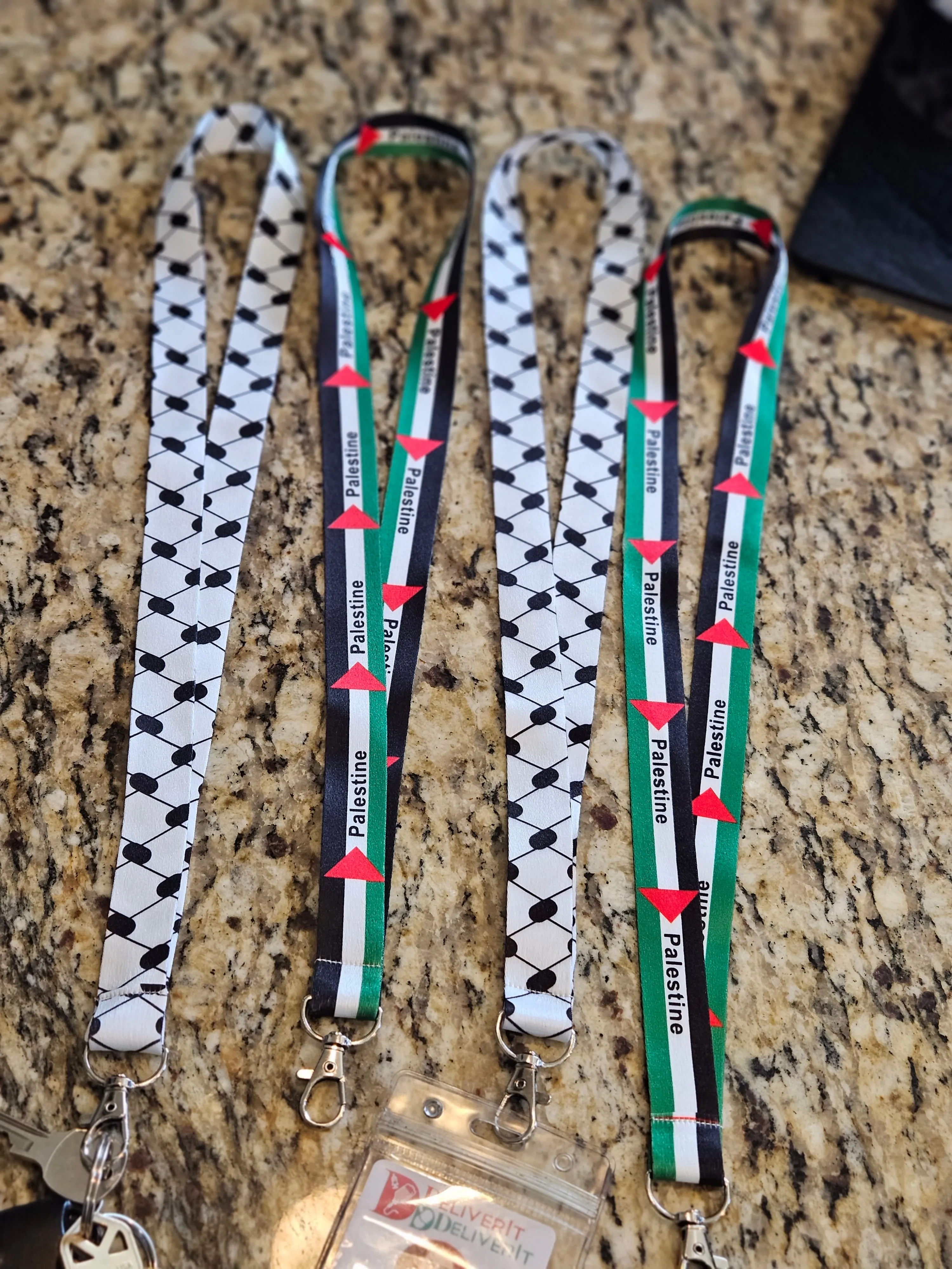 Lanyard - Palestine or Keffiyeh Key Holder / Badge Holder / ID Holder Lanyards