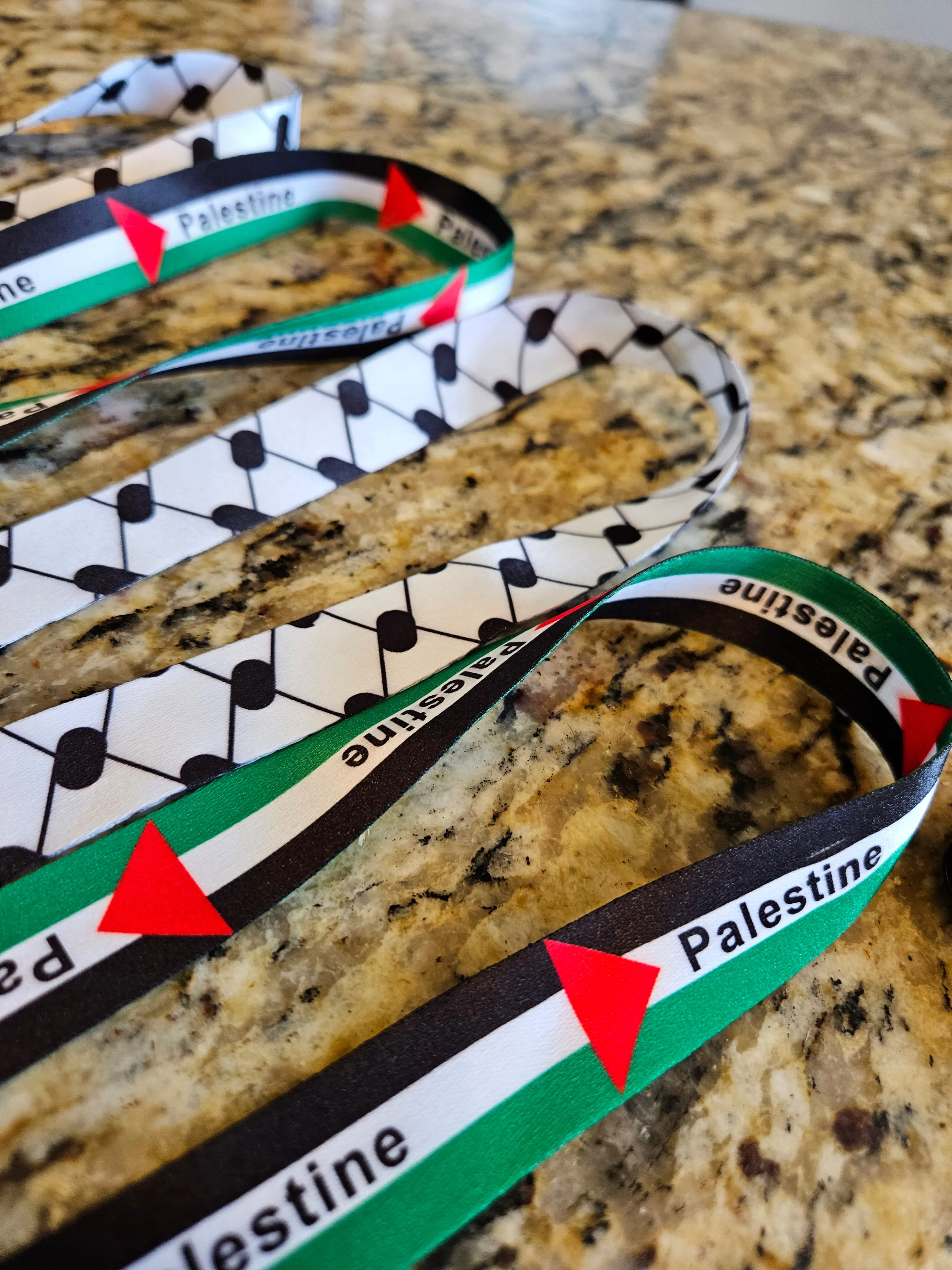 Lanyard - Palestine or Keffiyeh Key Holder / Badge Holder / ID Holder Lanyards