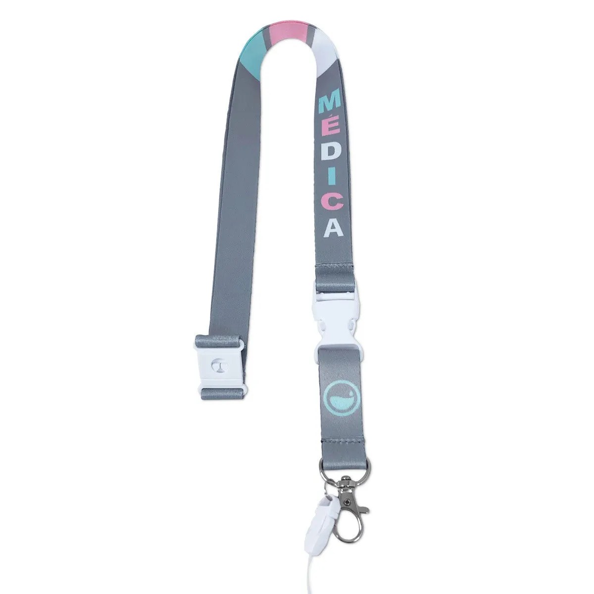 Lanyard with Trident Hook & Carabiner & Safety Clip Doctor Unisex Retro