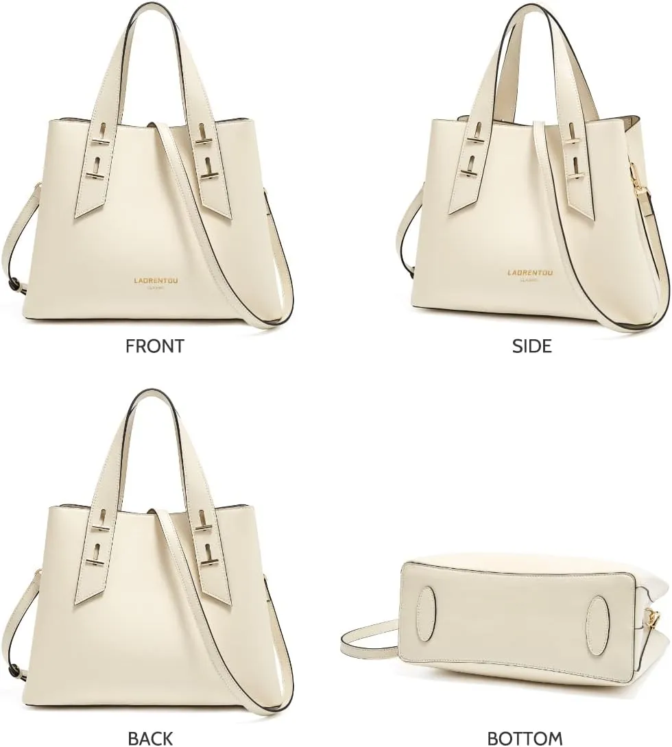 LAORENTOU Women Crossbody Handbags Cow Leather Satchel Handbags for Women Top-handle Shoulder Tote Purses