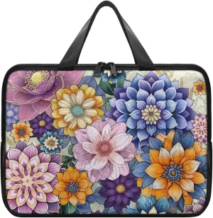 Laptop Bag Case Leather Laptop Sleeve with Handle Shockproof Computer Carrying Bag Cover 10 Inch- 17 Inch