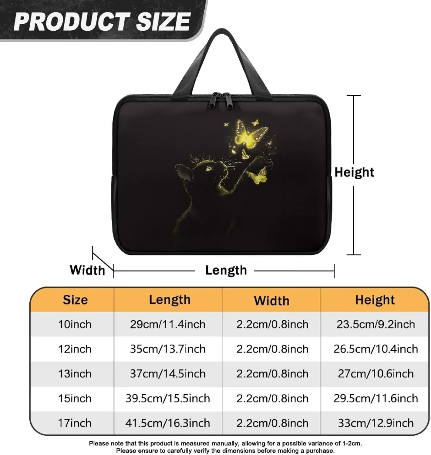 Laptop Bag for Women Men Waterproof Carrying Case Zipper Computer Handbag for Office Business 10 Inch- 17 Inch