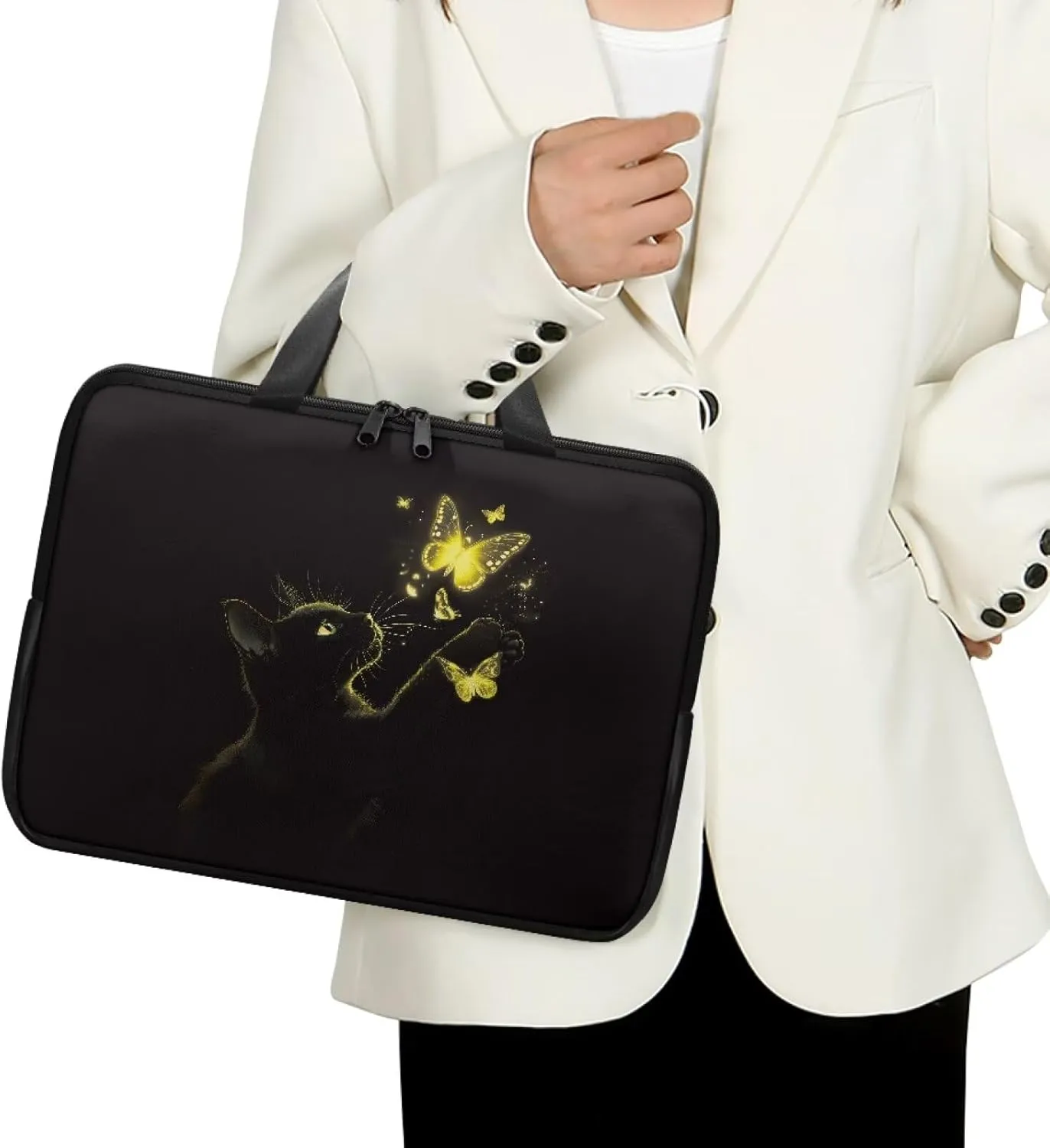 Laptop Bag for Women Men Waterproof Carrying Case Zipper Computer Handbag for Office Business 10 Inch- 17 Inch