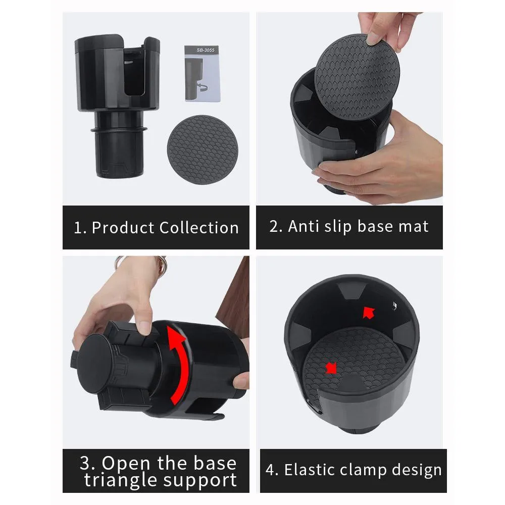 Large Car Water Cup Holder Beverage Holder for Drink Universal Car Cup Organizer