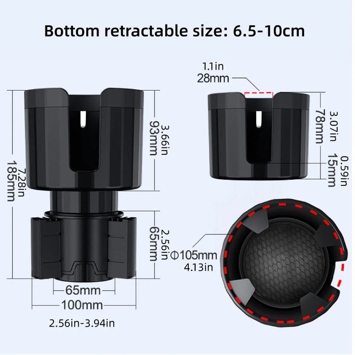 Large Car Water Cup Holder Beverage Holder for Drink Universal Car Cup Organizer