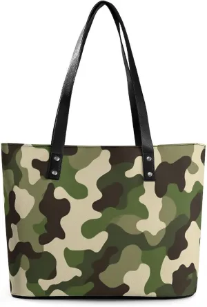 Large Leather Tote Bag Travel Work Daily Essentials Handbag For Women Men