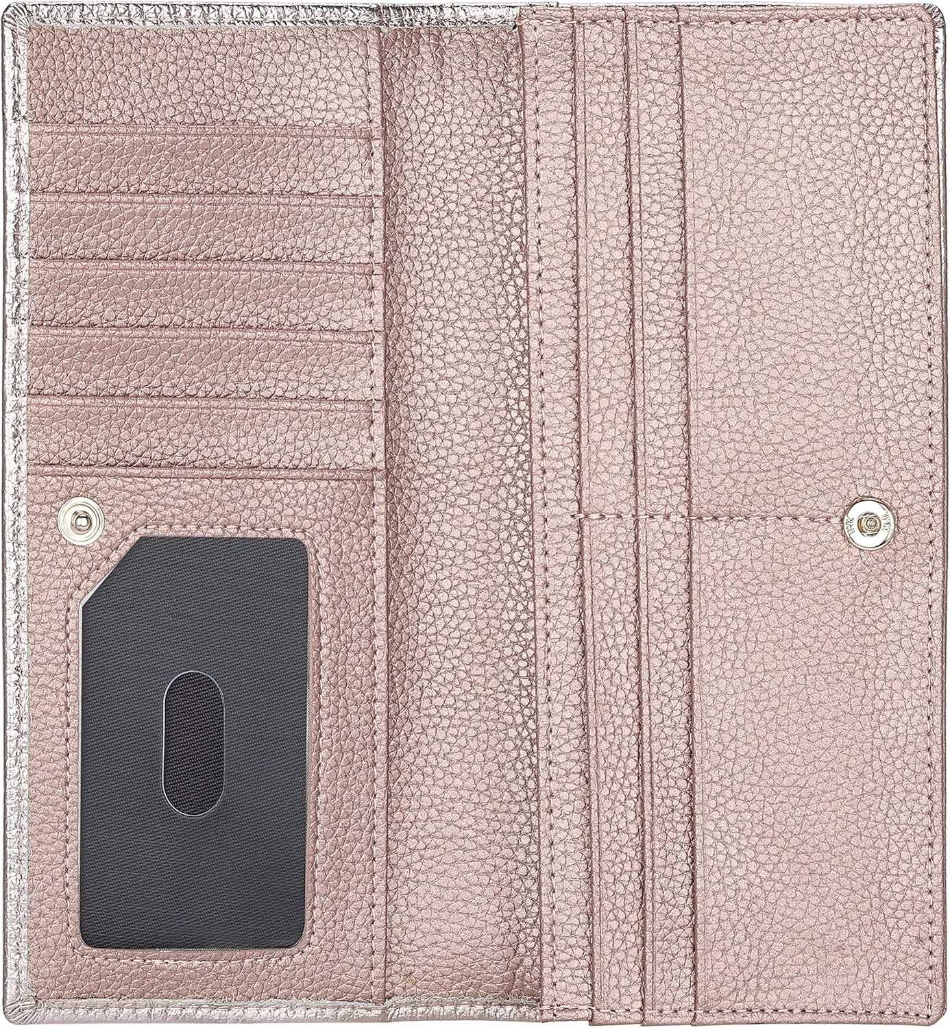 Lavemi Ultra Slim Thin Leather Women Wallet RFID Blocking Credit Card Holder Bifold Long Ladies Billfold