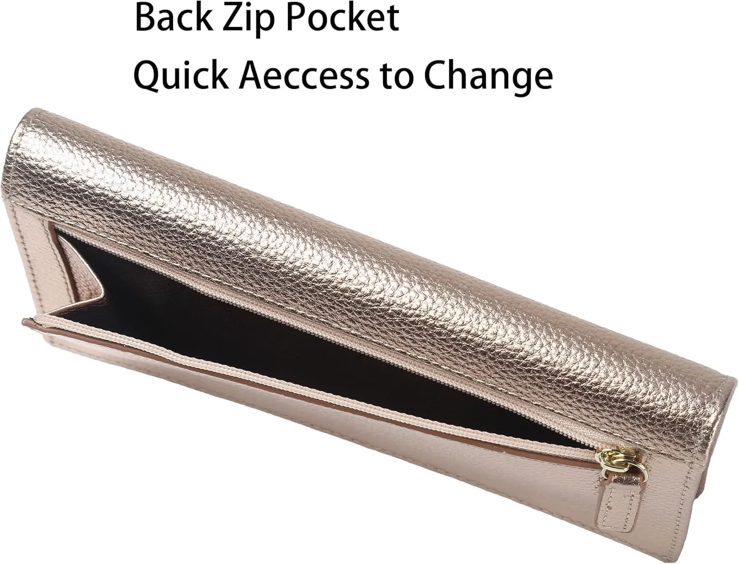 Lavemi Ultra Slim Thin Leather Women Wallet RFID Blocking Credit Card Holder Bifold Long Ladies Billfold