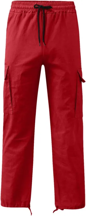 LCMTWX Cargo Pants for Men Casual Jogging Sports Elastic with Pockets Men's Men's Pants Straight Leg Joggers