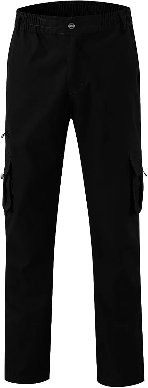 LCMTWX Cargo Pants for Men Sports Pants with Zipper Trousers Casual Overalls Men's Pants Fleece Active Tech Joggers