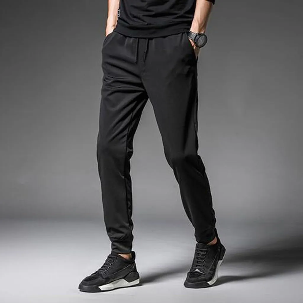 LCMTWX Mens Joggers Summer Cool Thin Loose Cool Jogging Pants with Water Absorption Quick Drying Straight Leg Joggers