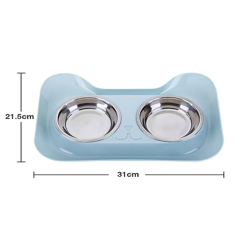 Leak Proof Double Feeding Bowl Set