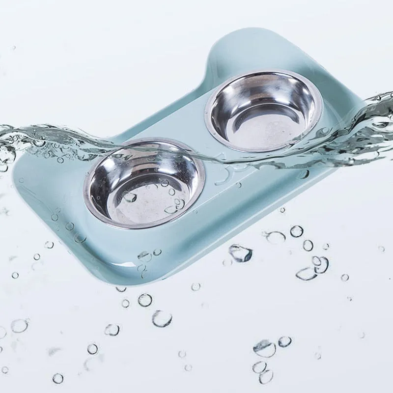 Leak Proof Double Feeding Bowl Set