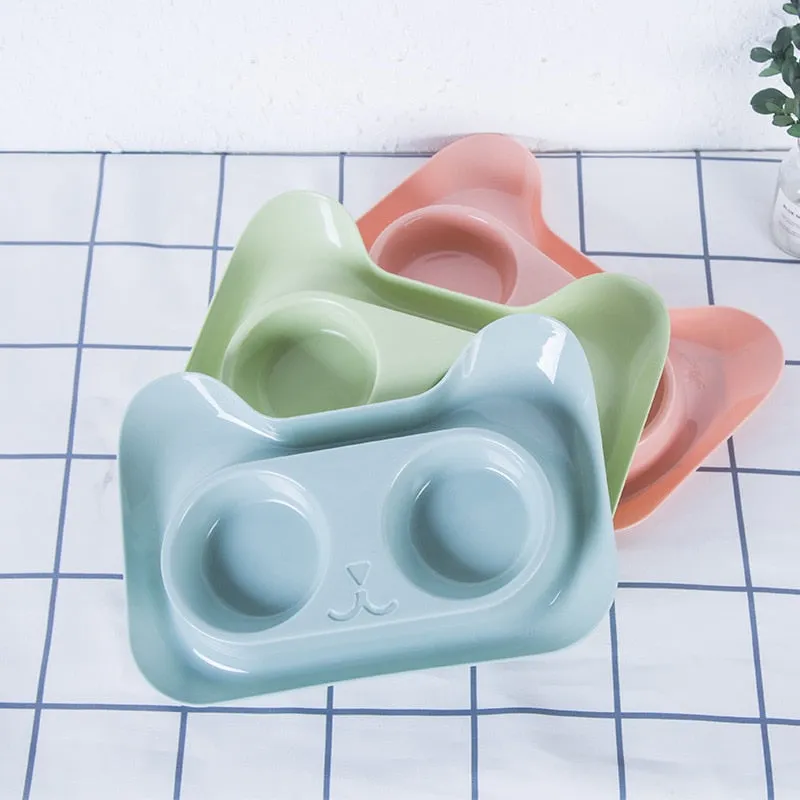 Leak Proof Double Feeding Bowl Set