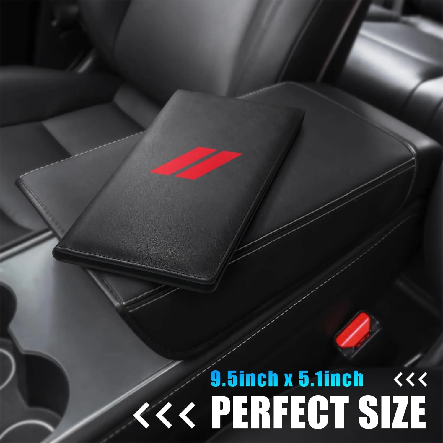 Leather Car Registration and Insurance Cards Holder Compatible with Dodge Challenger Charger SRT RAM Auto Accessories, Vehicle Glove Box Car Organizer with Magnetic Shut, Documents License