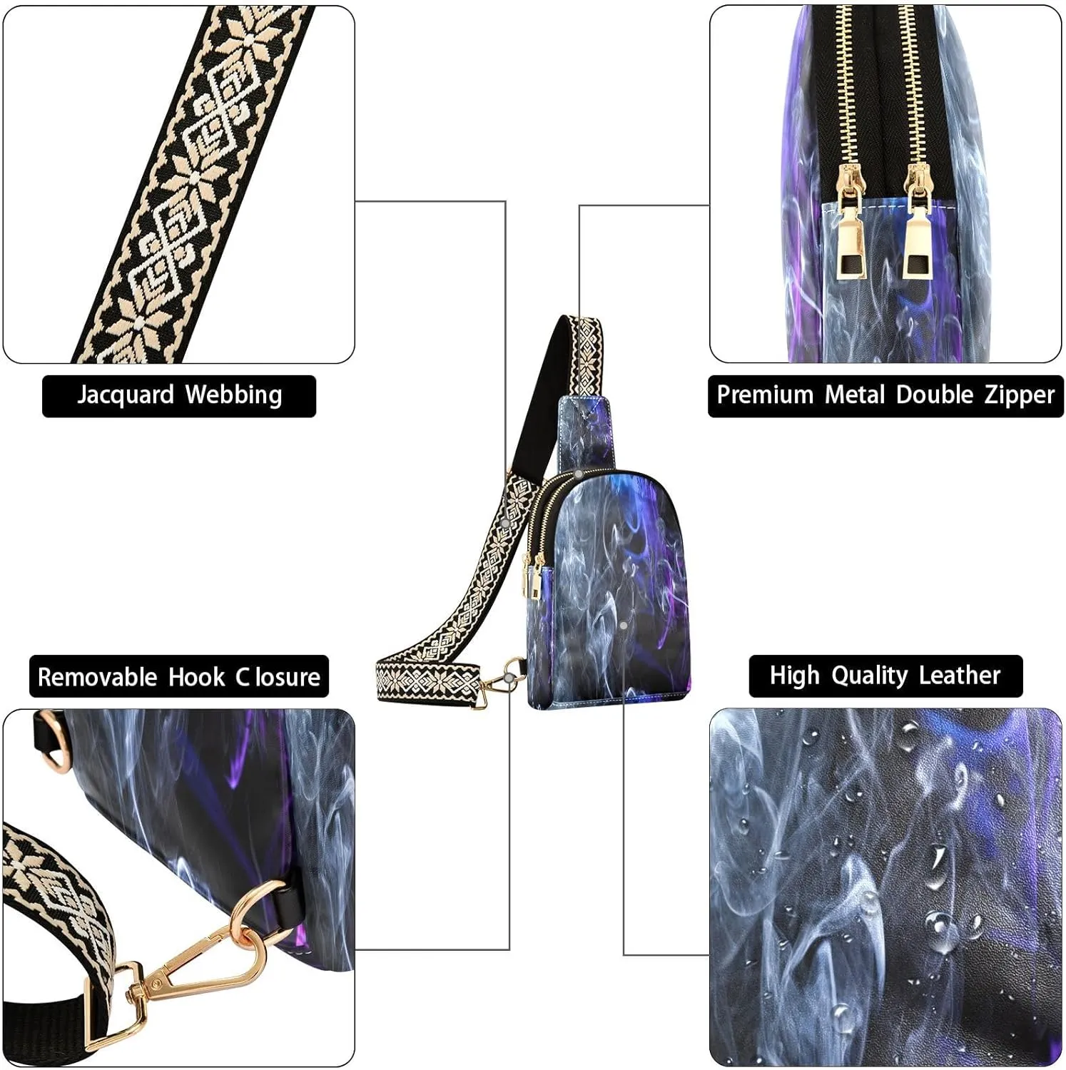 Leather Crossbody Bag for Women,Leather Crossbody Purse Leather Tote Bag Lady Shoulder Bag