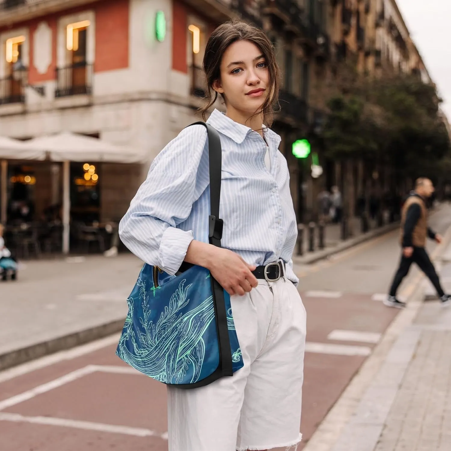 Leather Crossbody Bag for Women,Leather Crossbody Purse Leather Tote Bag Lady Shoulder Bag
