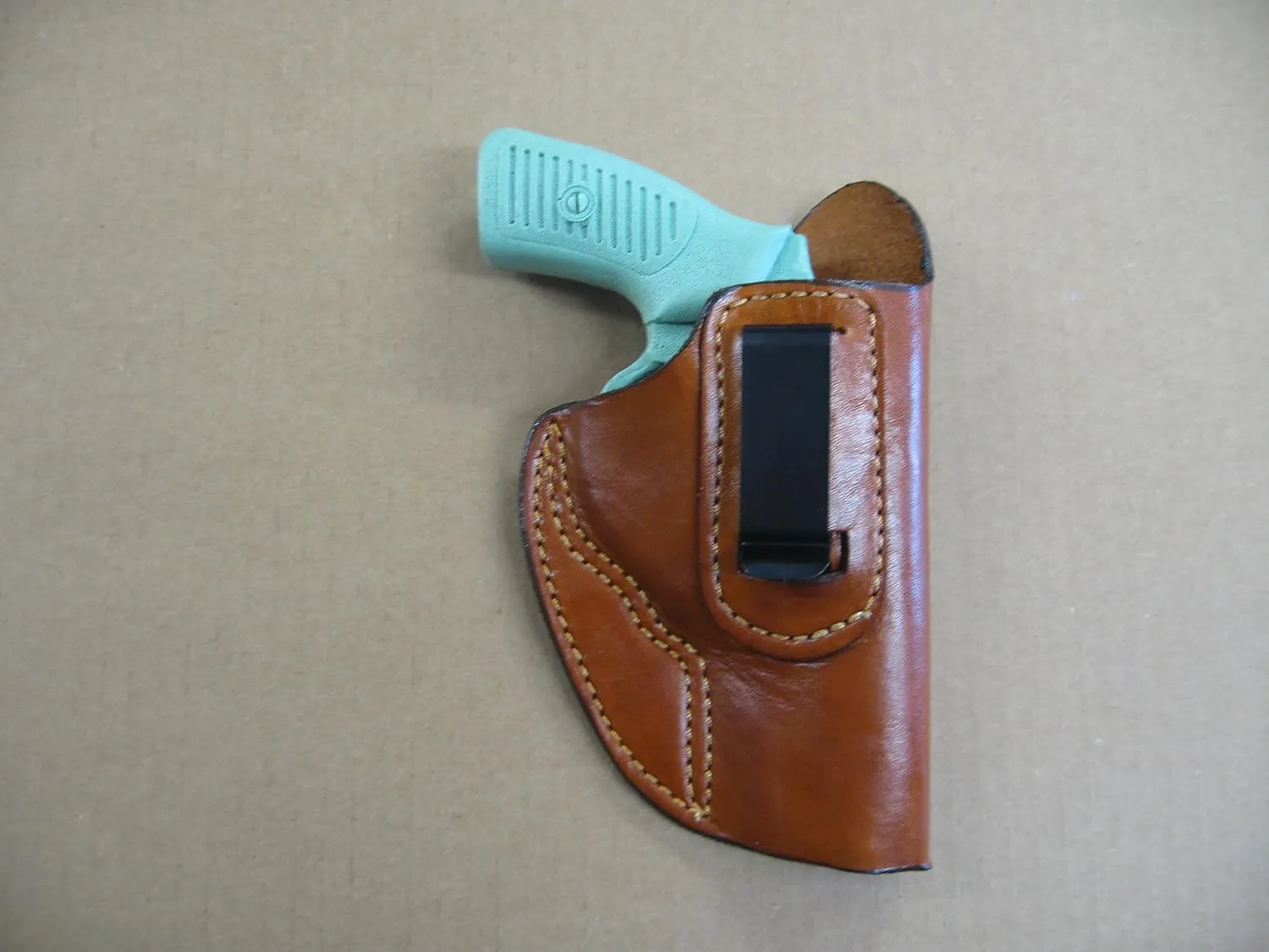 Leather in The Waistband Concealed Carry Holster for Kimber K6S 3" IWB TAN RH