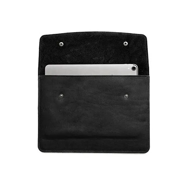 Leather iPad Sleeve Portfolio Black