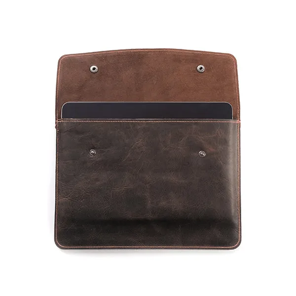 Leather iPad Sleeve Portfolio Tabaco