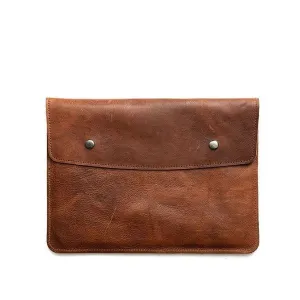 Leather iPad Sleeve Portfolio Whiskey