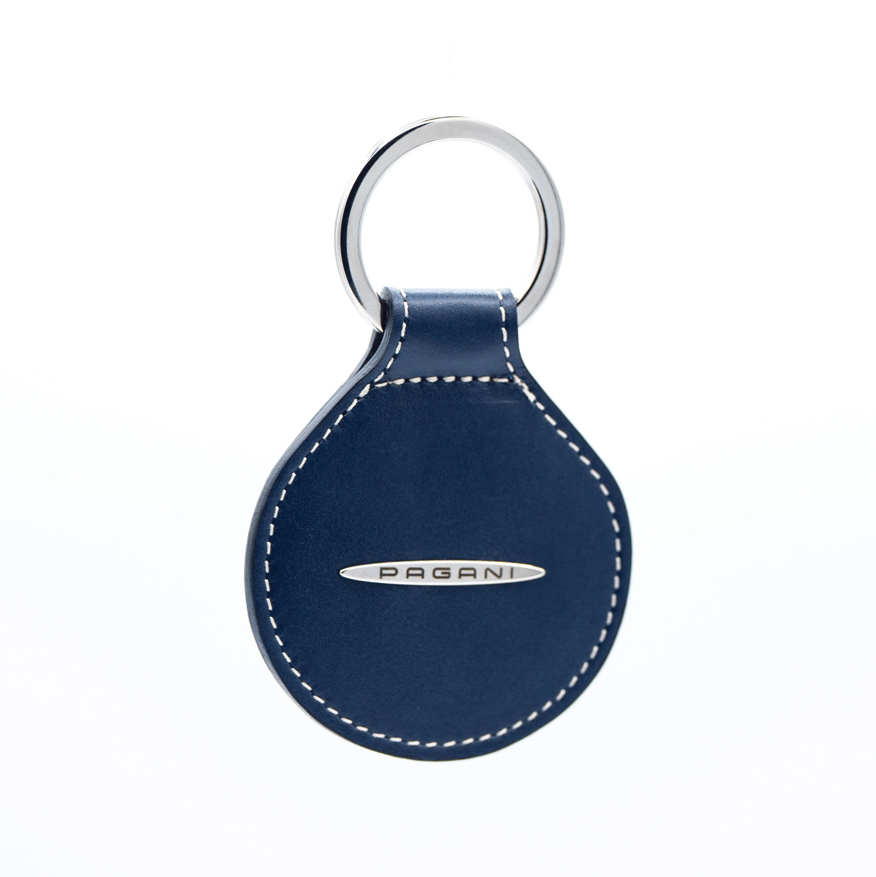 Leather Key Ring Navy