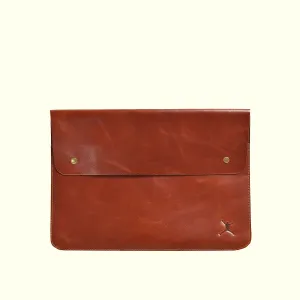 Leather Laptop Sleeve - Brown