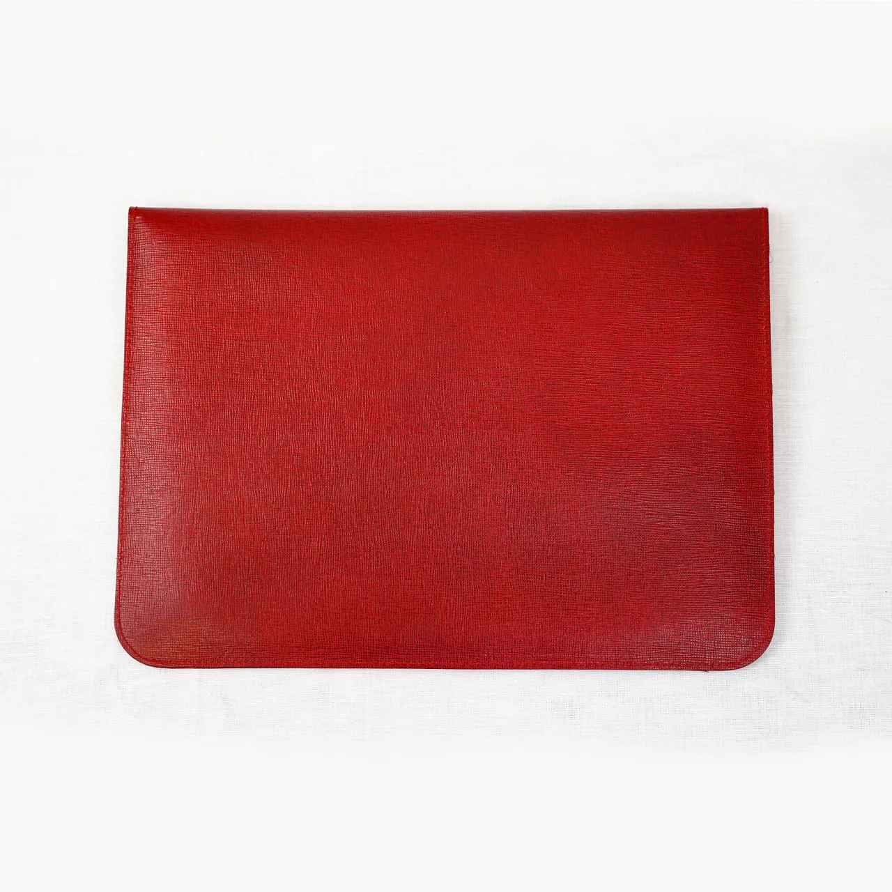 Leather Laptop Sleeve - Red