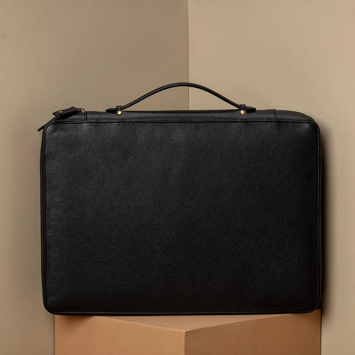 Leather Portfolio Zippered