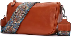 Leather Purse Crossbody Bag for Women: Genuine Leather Purses for Women Trendy - Small Shoulder Cross Body Bag