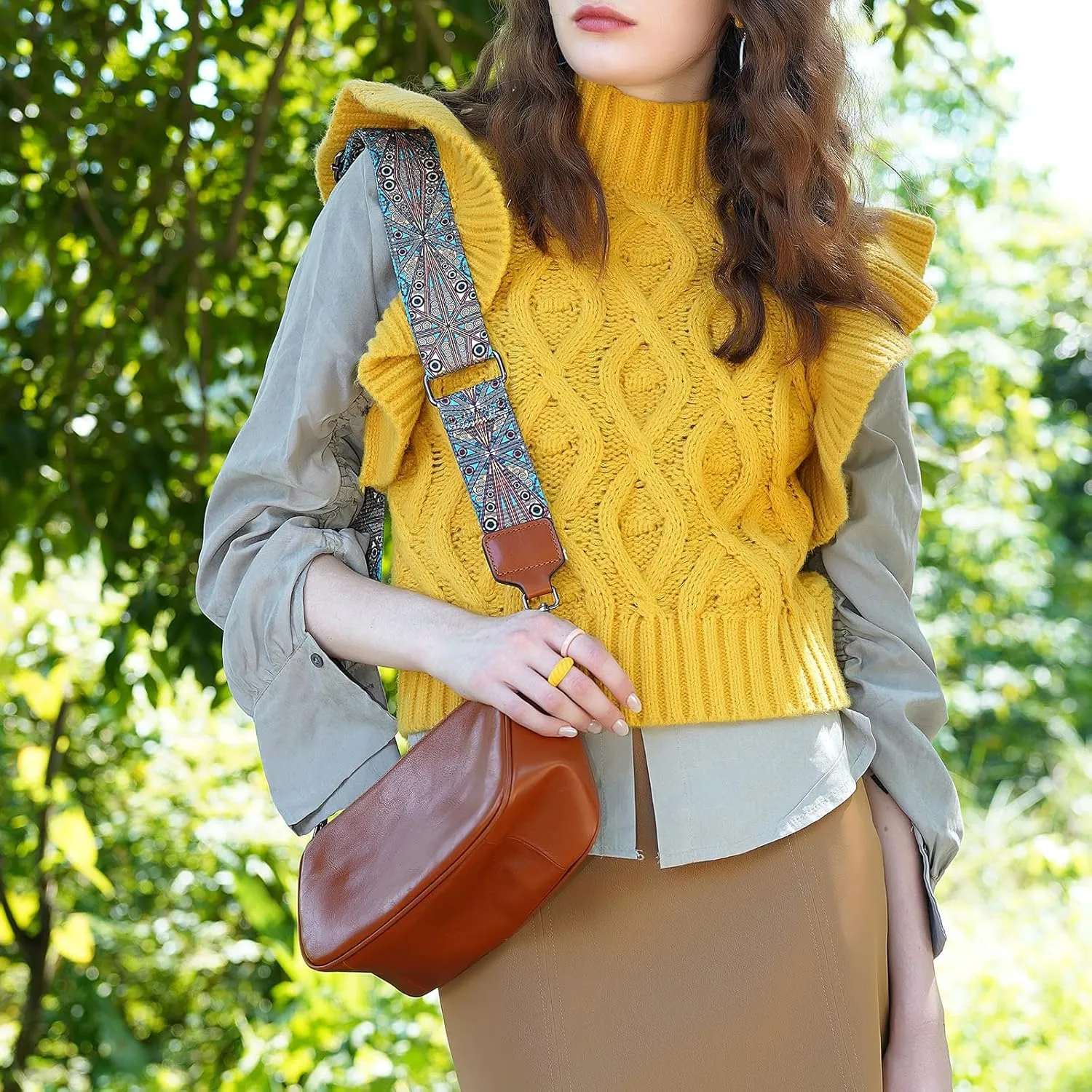 Leather Purse Crossbody Bag for Women: Genuine Leather Purses for Women Trendy - Small Shoulder Cross Body Bag