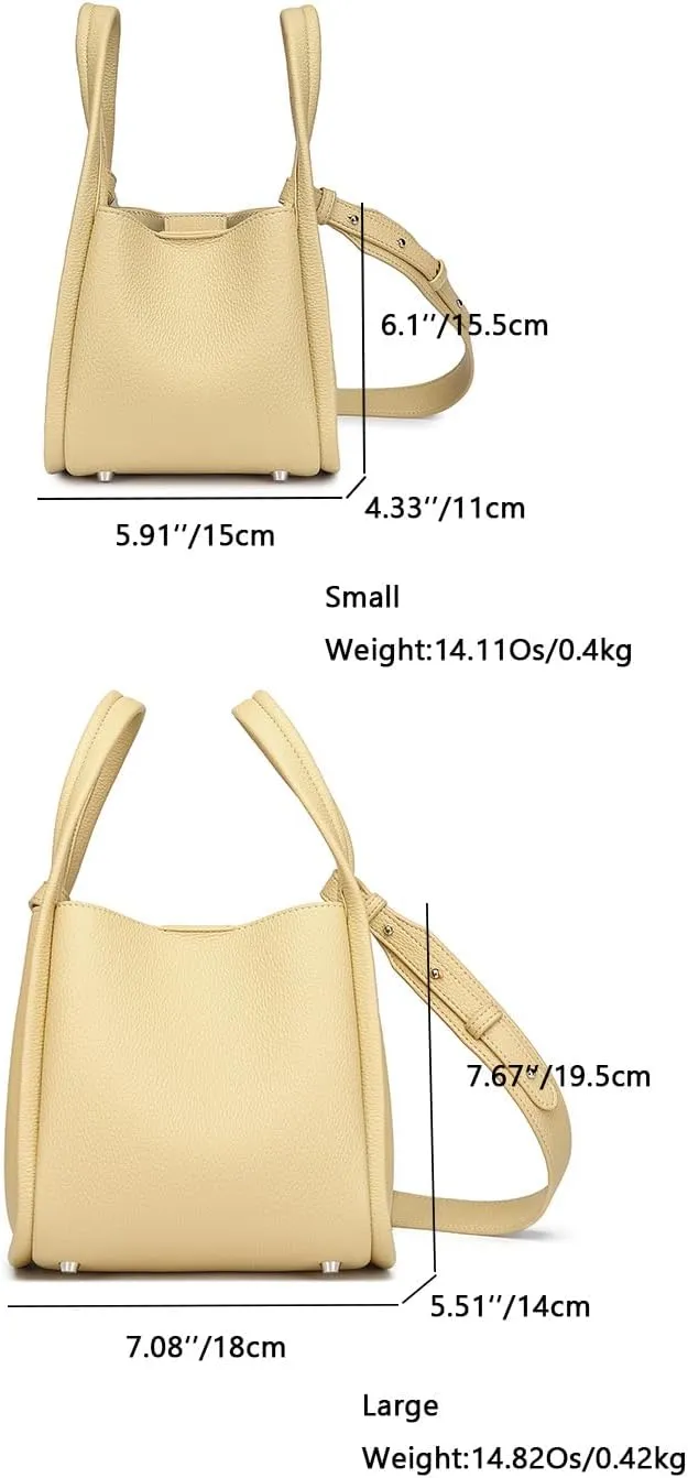 Leather Tote Bag Slouchy Handbag with Zipper Stylish for Women's