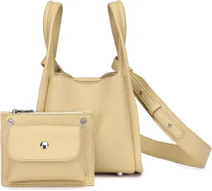 Leather Tote Bag Slouchy Handbag with Zipper Stylish for Women's