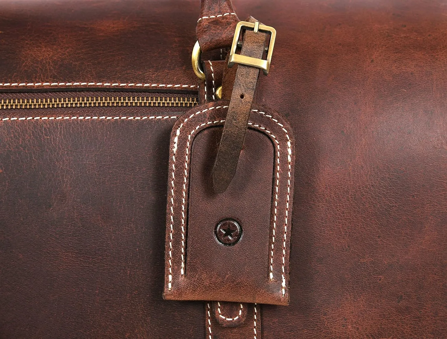 Leather Travel Duffel Bag | Gym Sports Bag Airplane Luggage Carry-On Bag | Gift for Father's Day by Aaron Leather Goods