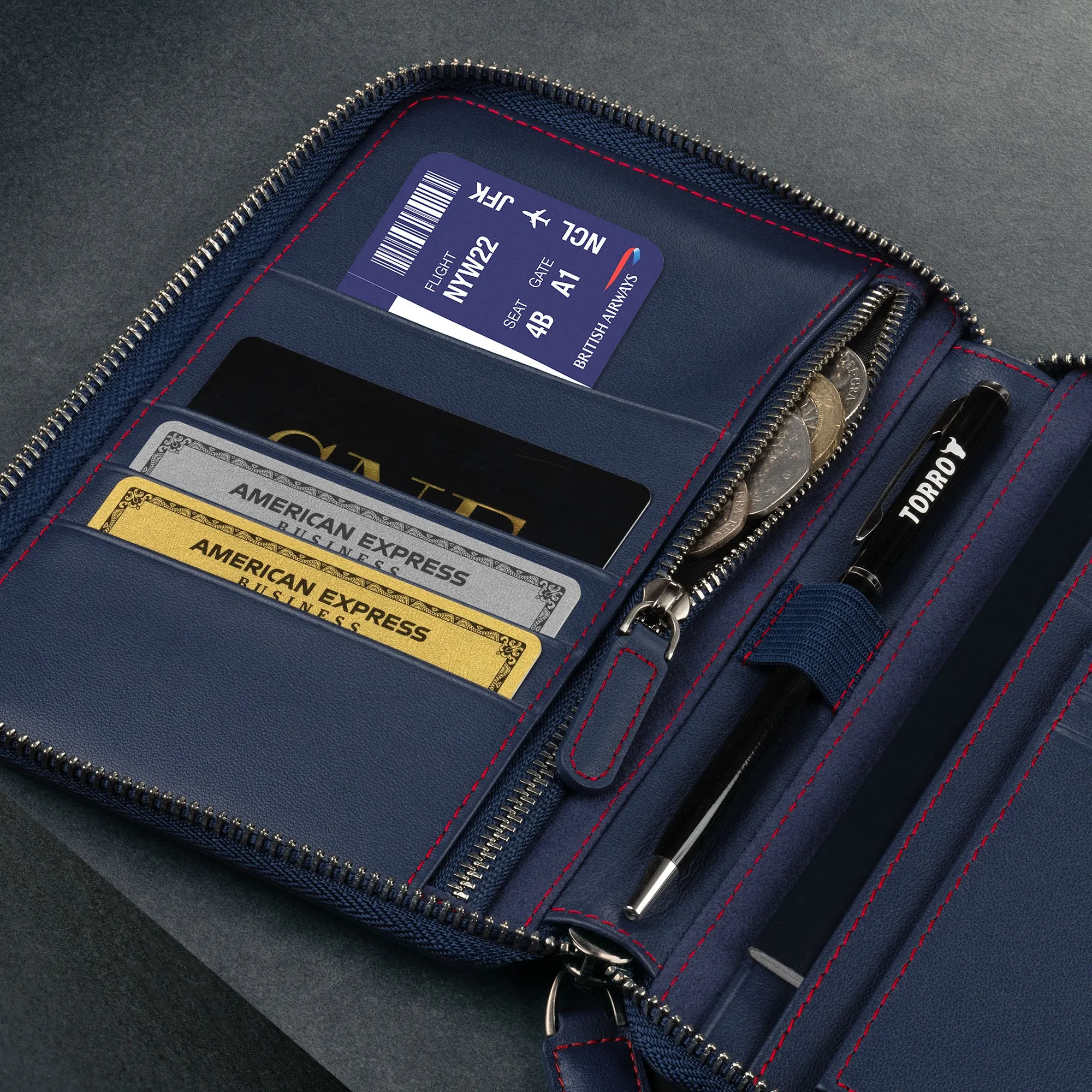 Leather Travel Wallet / Organizer