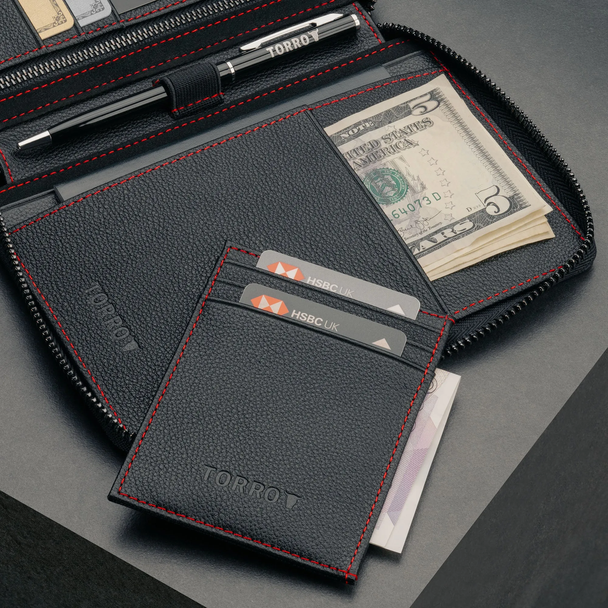 Leather Travel Wallet / Organizer